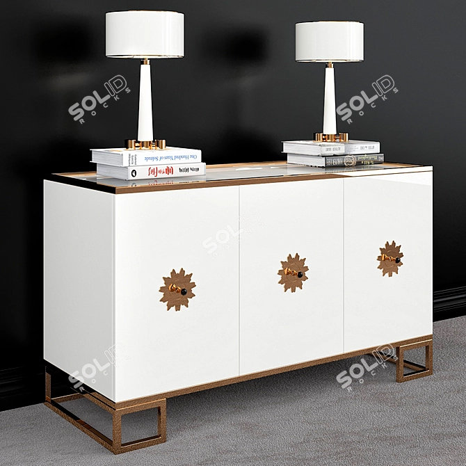 Elegant Prynne Credenza: A John-Richard Masterpiece 3D model image 1