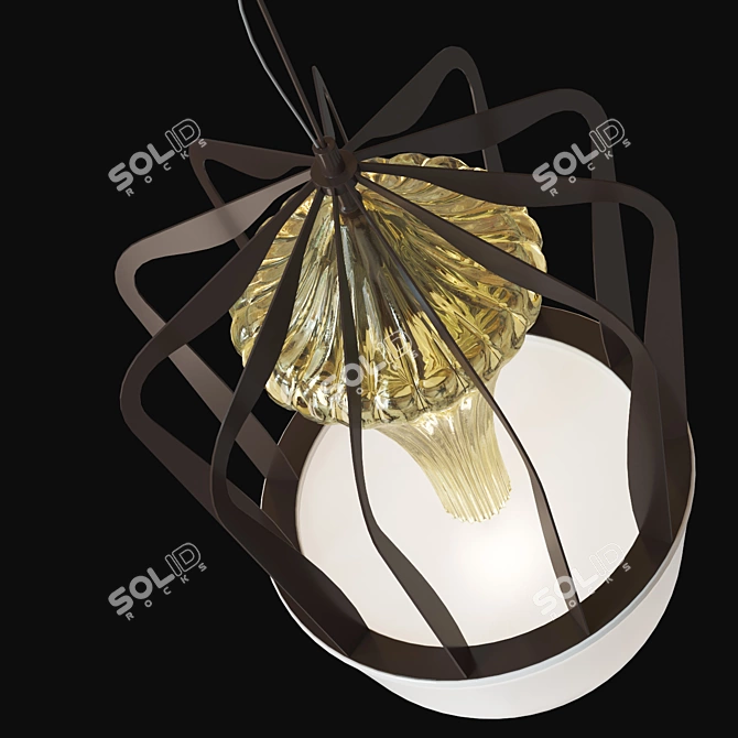 Elegant Barovier & Toso Robin Chandelier 3D model image 2