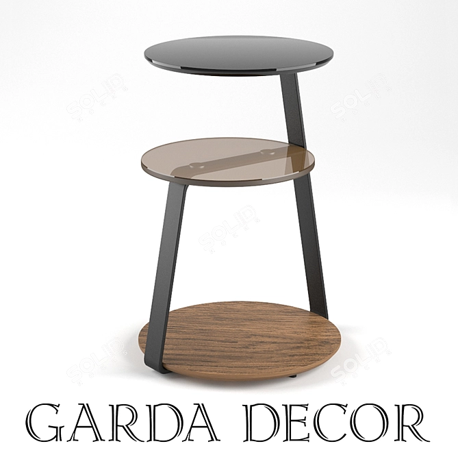 Modern Glass Magazine Table Garda 3D model image 1