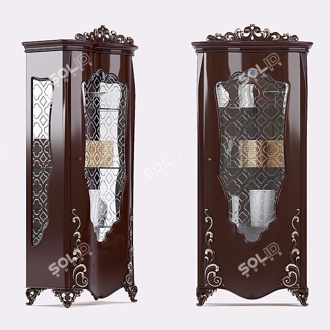 Elegant Glass Showcases in Carpanese Collection 3D model image 2