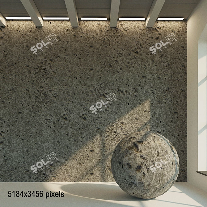 Seamless Concrete Wall Texture 3D model image 1