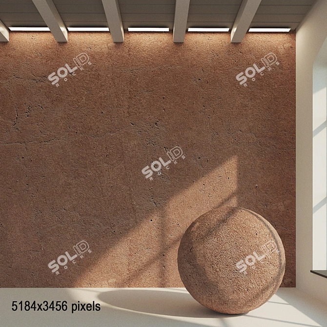 Seamless Decorative Plaster Kit 3D model image 1