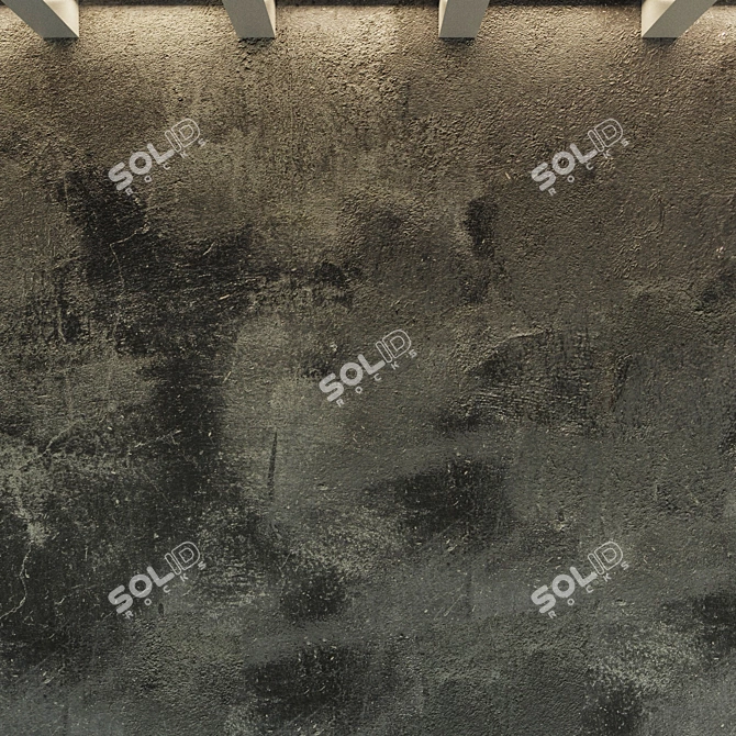 Seamless Old Concrete Wall 3D model image 3