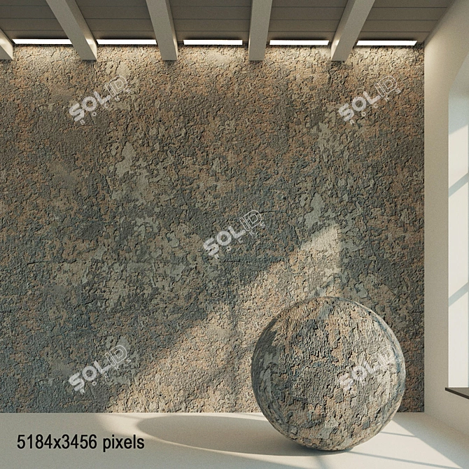 Decorative Plaster for Old Painted Walls 3D model image 1