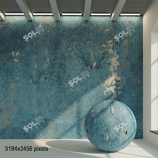 Authentic Plaster Wall Texture 3D model image 1