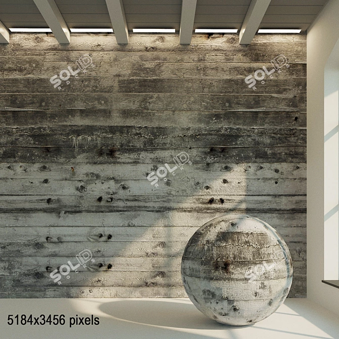 Seamless Concrete Wall Texture 3D model image 1