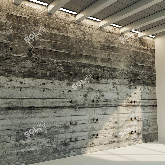 Seamless Concrete Wall Texture 3D model image 2