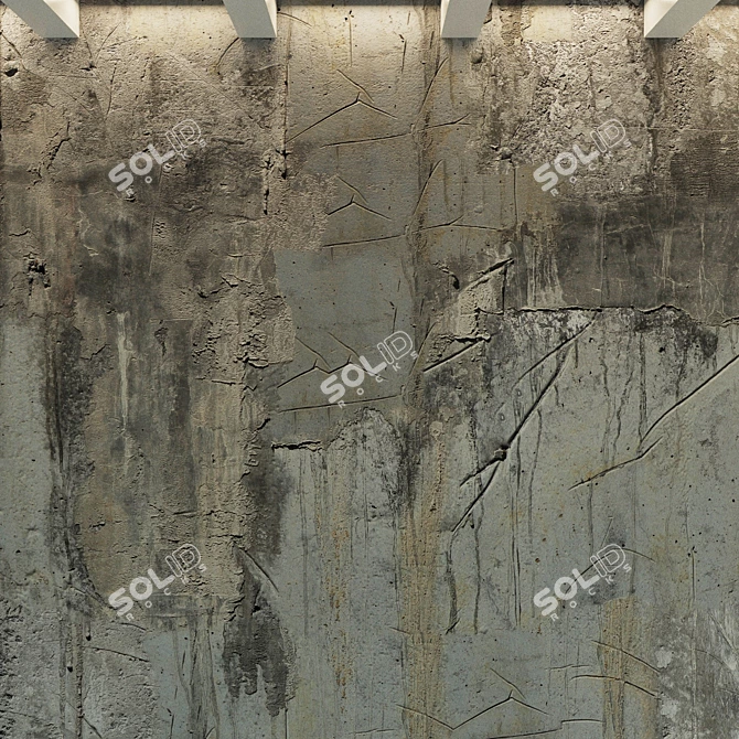 Aged Concrete Wall Texture 3D model image 3