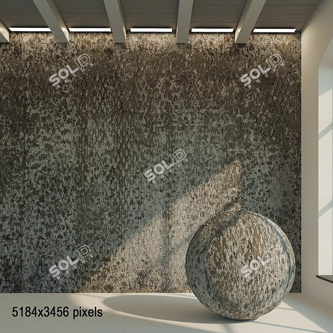 Seamless Concrete Wall Texture 3D model image 1