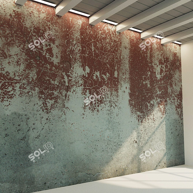 Antique Plaster Wall Texture - Seamless 3D Model & Maps 3D model image 2