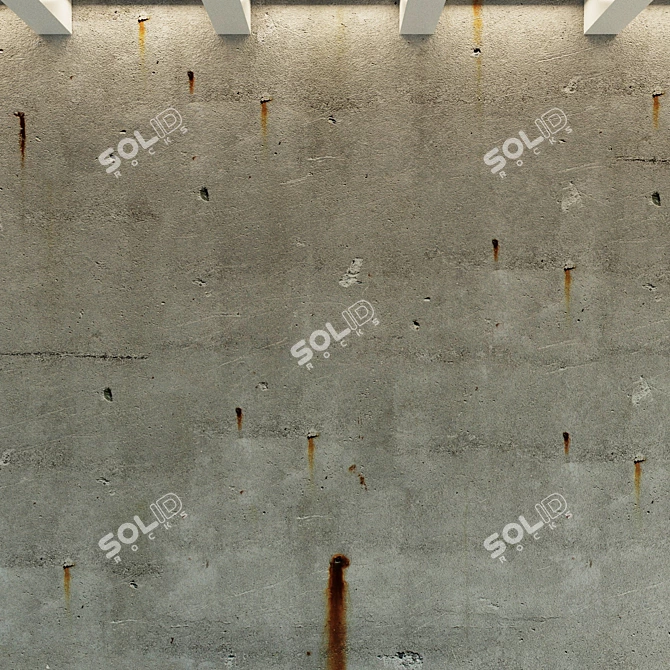 Weathered Concrete Wall Texture 3D model image 3