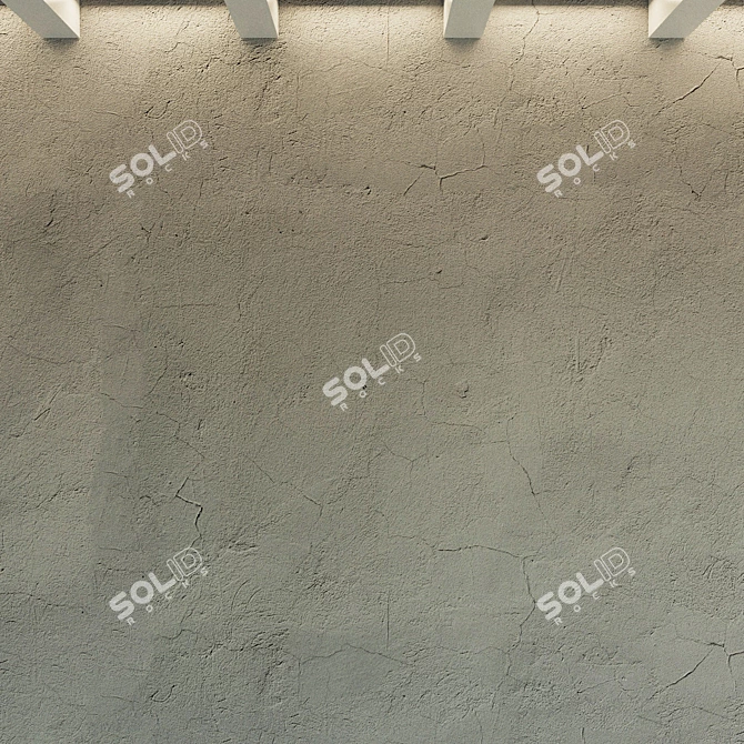 Textured Old Plaster Wall  3D model image 2