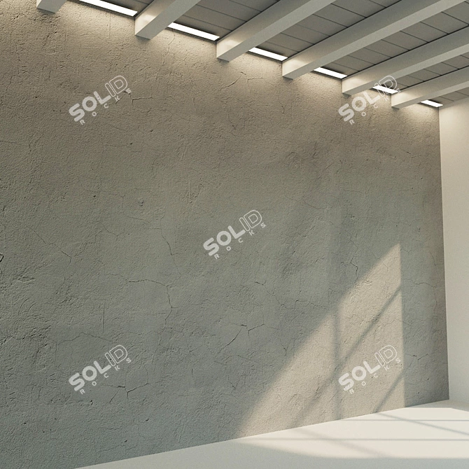 Textured Old Plaster Wall  3D model image 3