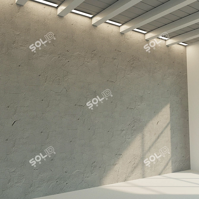 Vintage Plaster Wall Texture 3D model image 2