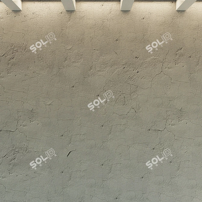 Vintage Plaster Wall Texture 3D model image 3