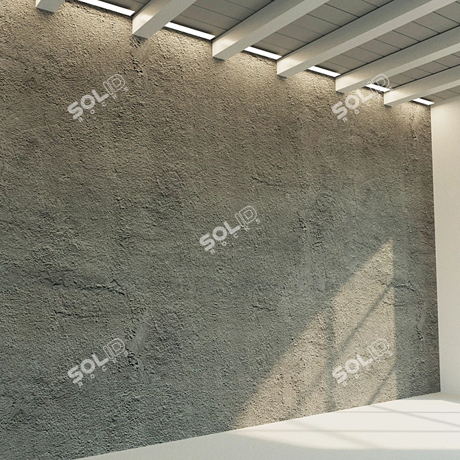 Antique Plaster: Textured Wall Solution 3D model image 3