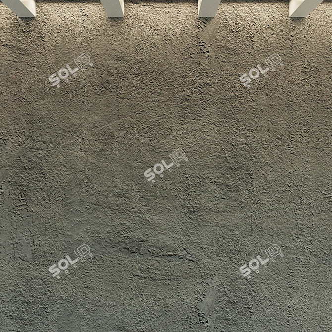 Antique Plaster: Textured Wall Solution 3D model image 1