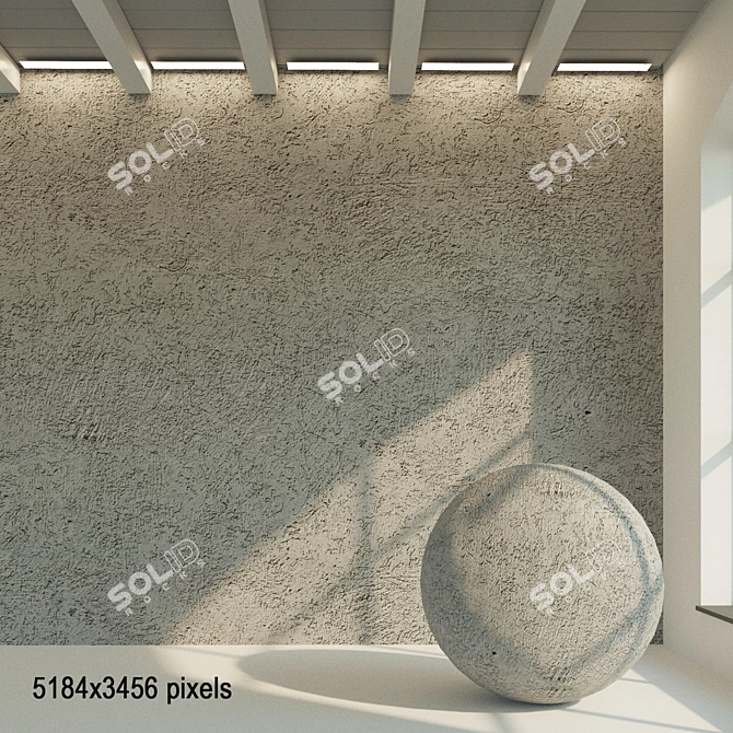 Decorative Plaster for Old Painted Walls 3D model image 1