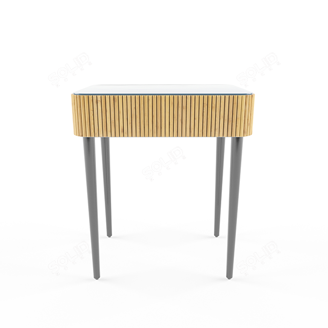 Elegant Riviera Nightstand 3D model image 2