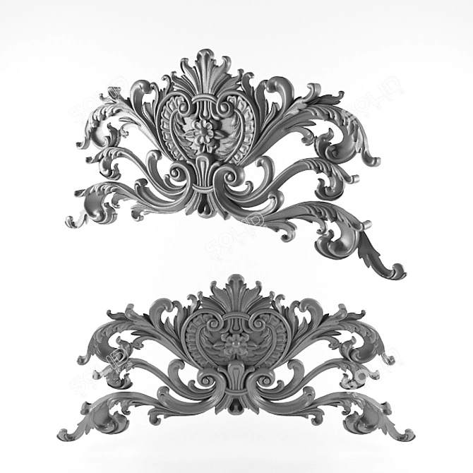 Classic Cotton Decor: Elegant Ceiling Pattern 3D model image 3