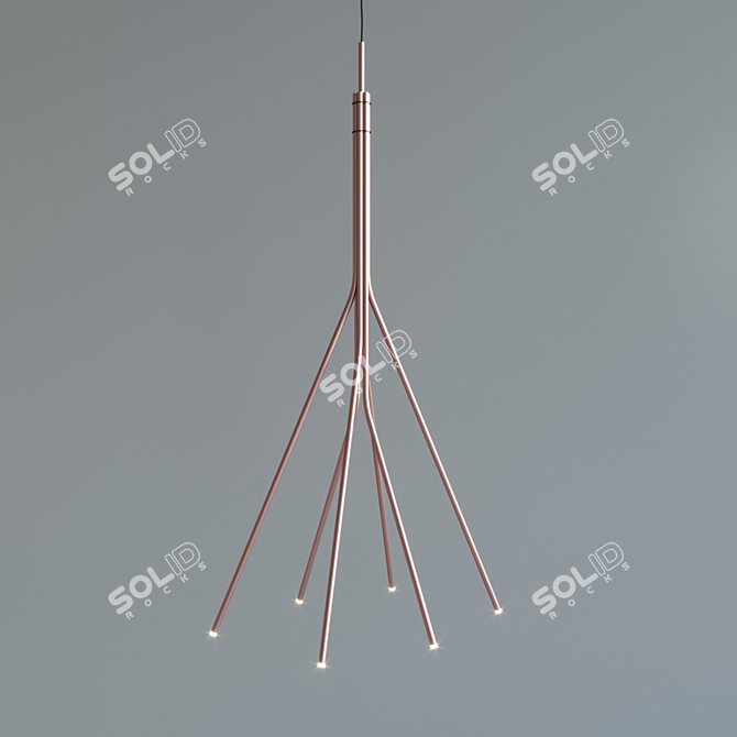 Elegant Treelight Pendant 3D model image 1