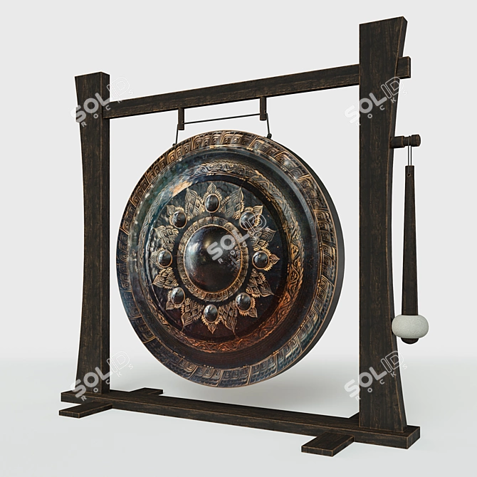 800mm Radius Gong 3D model image 1