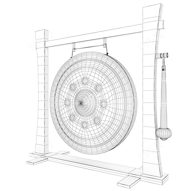 800mm Radius Gong 3D model image 3