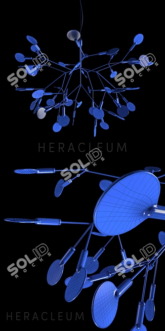 Elegant Heracleum II Small Chandelier 3D model image 2