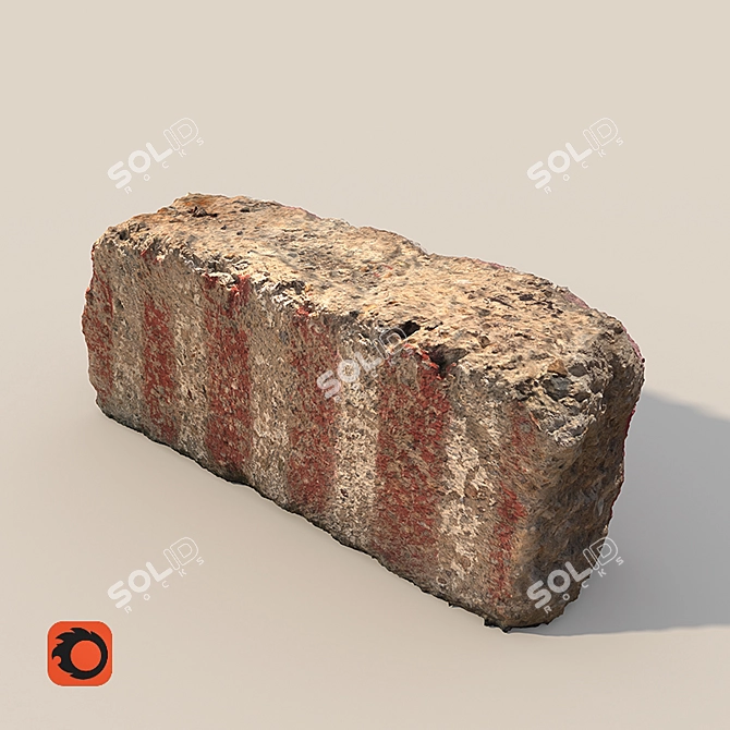 Solid Gradient Foundation Block 3D model image 1