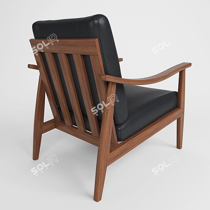 Modern Lounge Chair by Baxton 3D model image 2