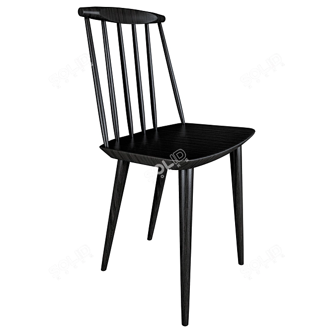 HAY J77 Chair: Stylish Comfort & Stability 3D model image 2