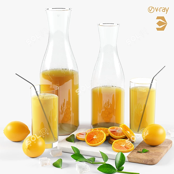 Refreshing Citrus Lemonade 3D model image 1