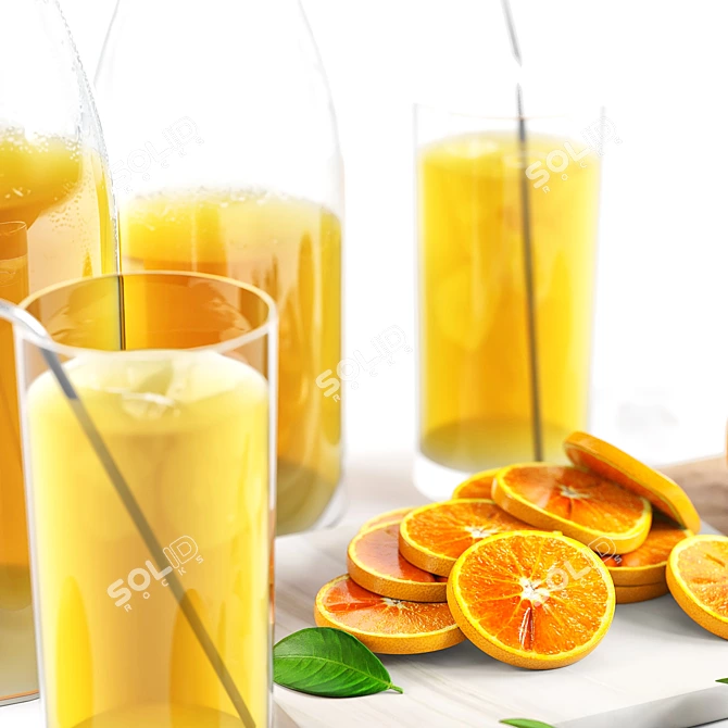 Refreshing Citrus Lemonade 3D model image 2