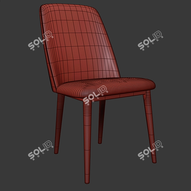 Mid Century Tintori Dining Chair 3D model image 3