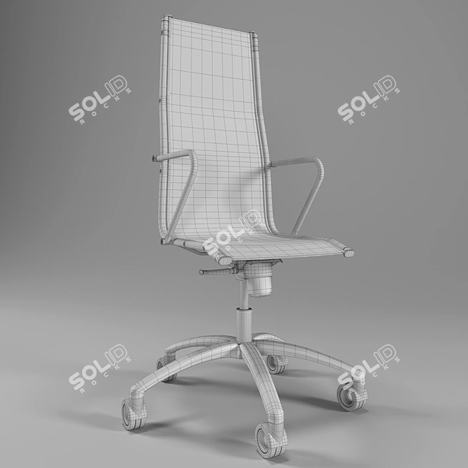 Sleek Executive Ice Chair 3D model image 3