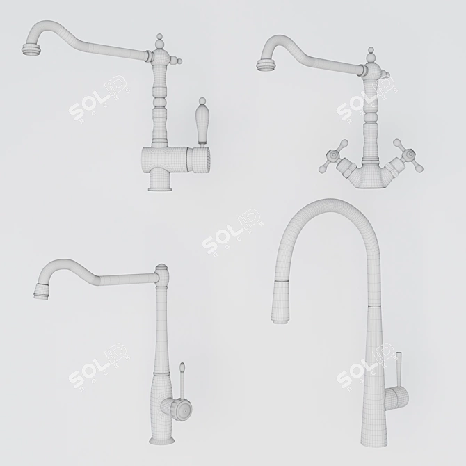 Smeg Mixer Set: MD14IS2, ME3OT, ME4CR 3D model image 1