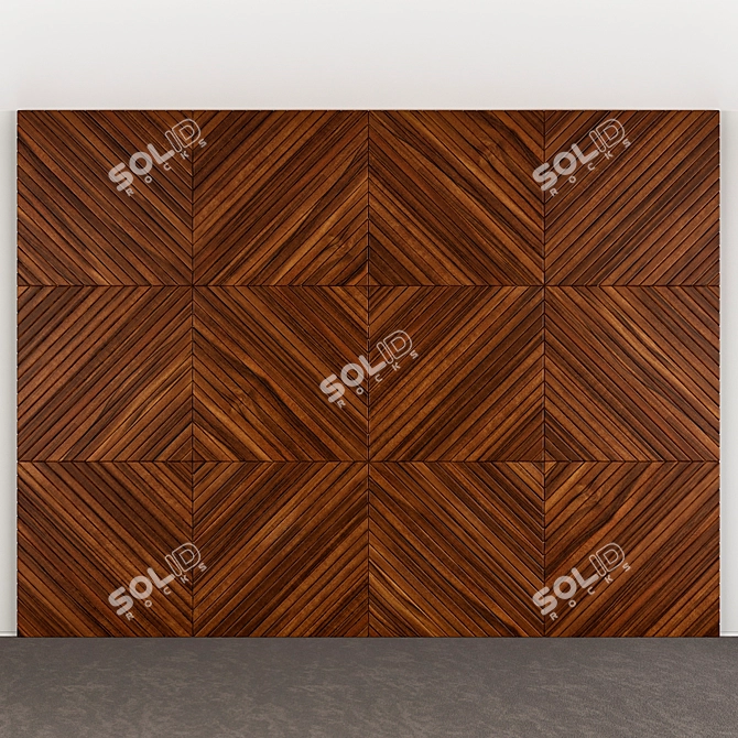 Elegant Wall Panel Solution 3D model image 1