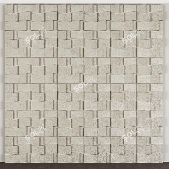 Artistic Wall Panel 3D model image 1