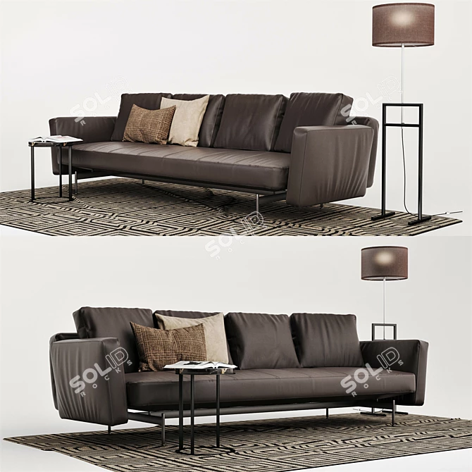 Sleek B&B Italia Sake Sofa 3D model image 1