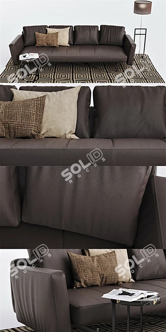 Sleek B&B Italia Sake Sofa 3D model image 2