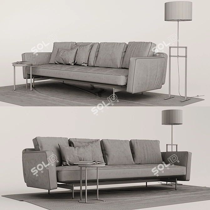 Sleek B&B Italia Sake Sofa 3D model image 3