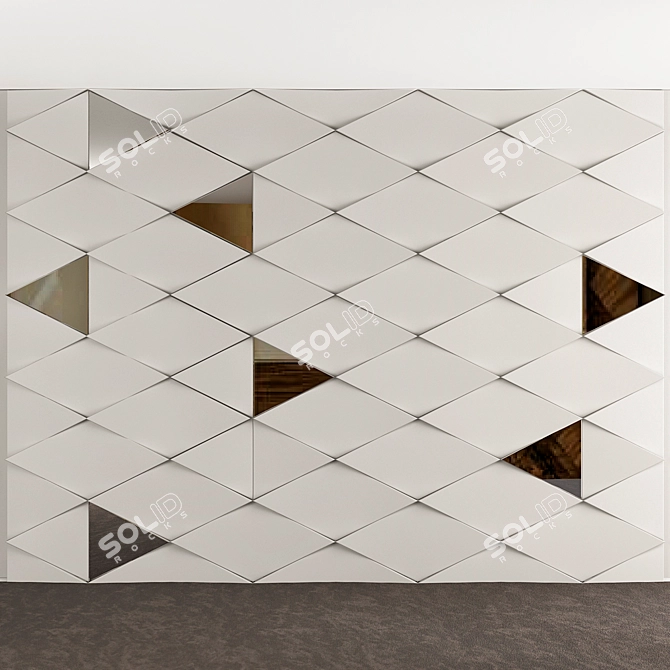 Modern Wall Panel: Stylish & Functional 3D model image 1