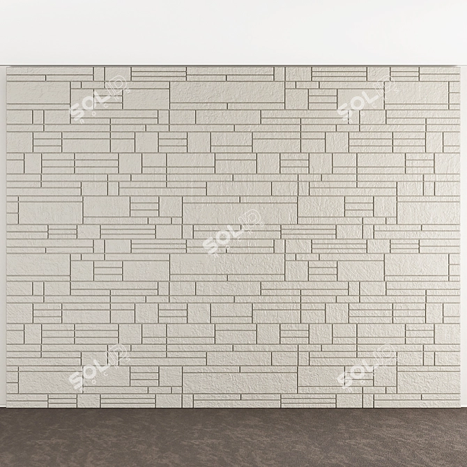 Elegant Wall Panel: Transform Your Space 3D model image 1