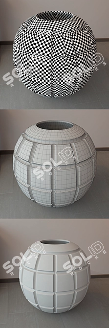 "Mango Wood Handcrafted Vase 3D model image 3