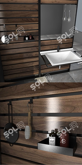 Bathroom Furniture Set: SYS30 Flex 3D model image 2