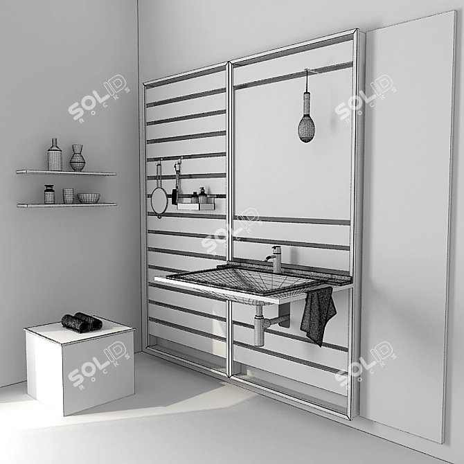 Bathroom Furniture Set: SYS30 Flex 3D model image 3