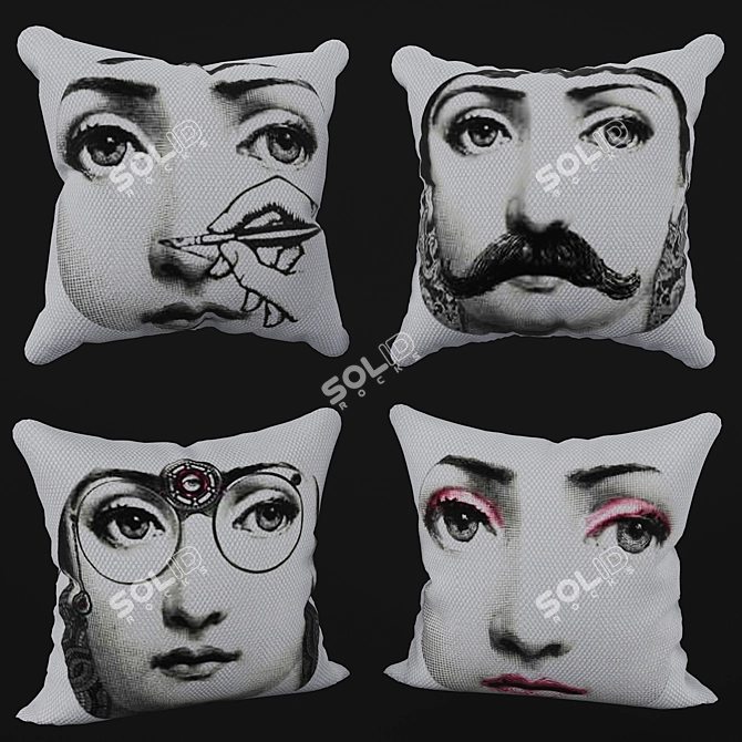 Lina Cavalieri Decorative Pillow 3D model image 1
