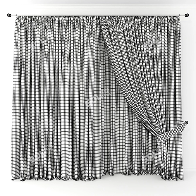 Elegant Drapes for Perfect Ambiance 3D model image 2