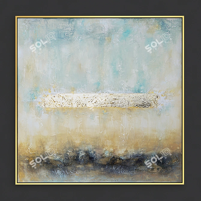 Contemporary Abstract Canvas Wall Art 3D model image 3