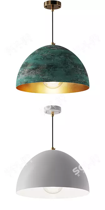 Round Pendant Light: Artistic Elegance 3D model image 2